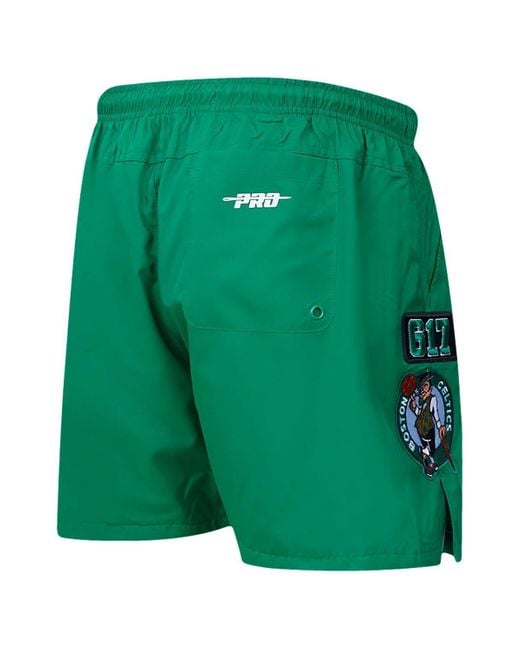 Pro Standard Green Boston Celtics Area Code Shorts for men