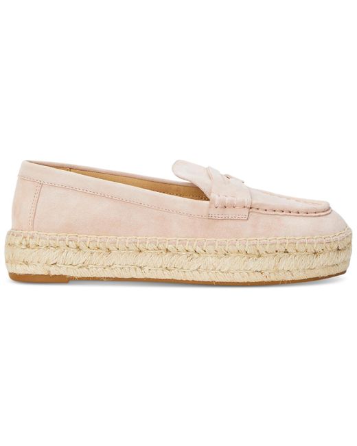 Ralph Lauren Natural Luize Espadrille Loafer Flats