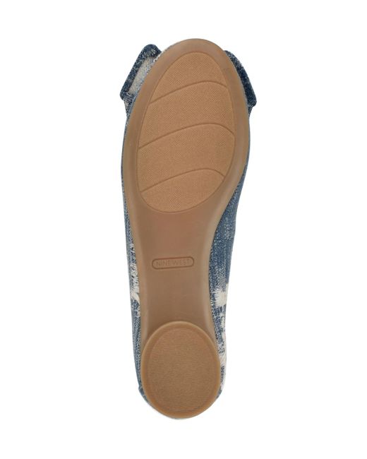 Nine West Blue Veronika Slip-on Casual Ballet Flats