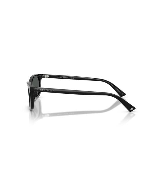 Jimmy Choo Black Rectangle Sunglasses