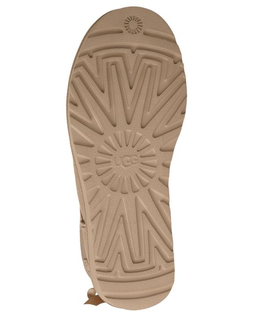 Ugg Natural Ultra Mini Bailey Bow Round Toe Booties