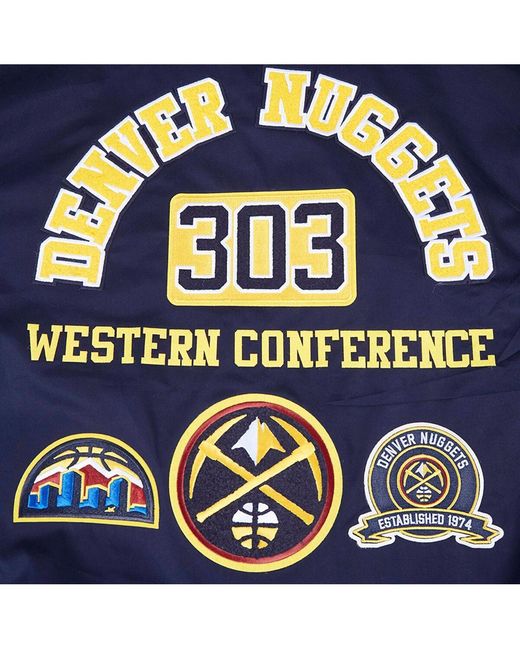 Pro Standard Blue Denver nuggets Area Code Full-zip Jacket for men