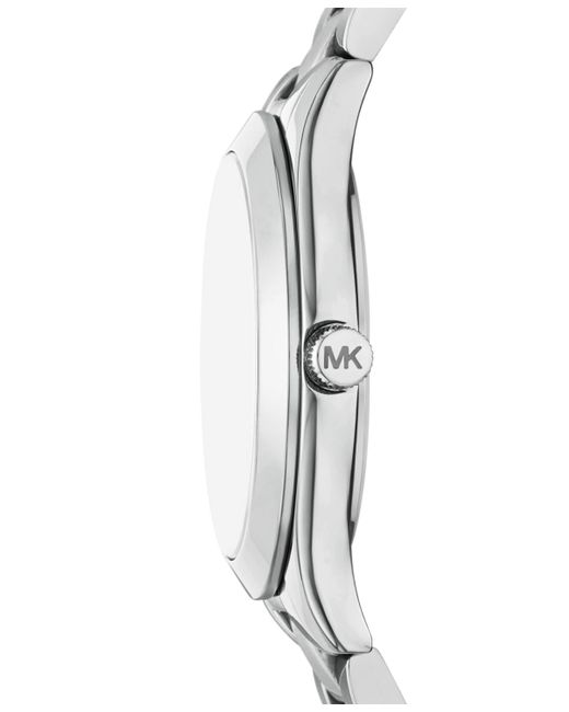 Michael Kors White  Slim Runway Three-hand Stainless Steel Watch And Jewelry Set