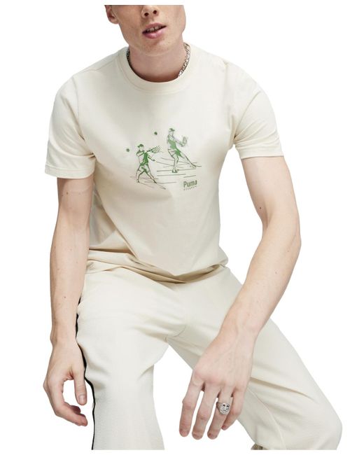 PUMA White Team Graphic T-shirt for men
