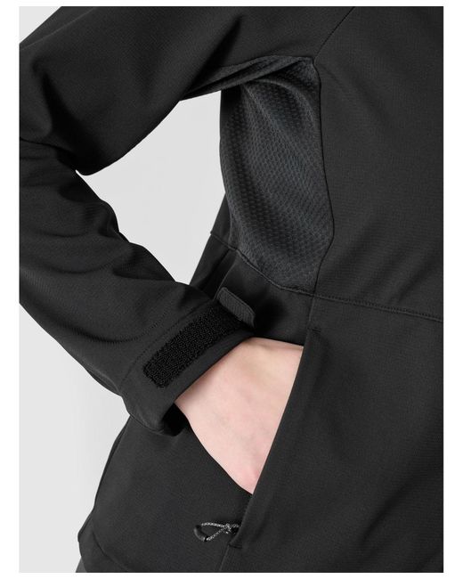 4F Black Windproof Softshell Jacket