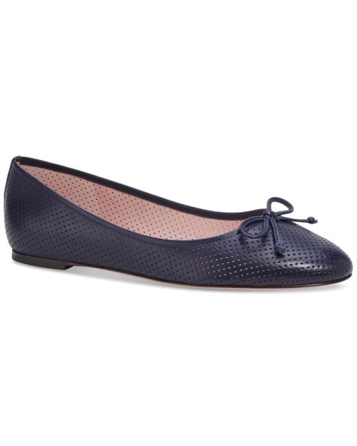 Kate Spade Blue Veronica Slip-on Perforated Ballet Flats