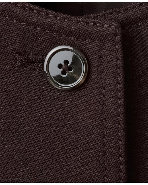 Mango Brown Buttoned Lyocell Vest