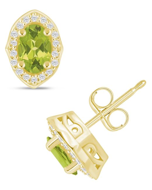 Macy's Metallic Gemstone And Diamond ((1/5 Ct. T.w.