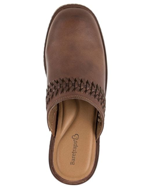 BareTraps Brown Sandy Slip On Clogs