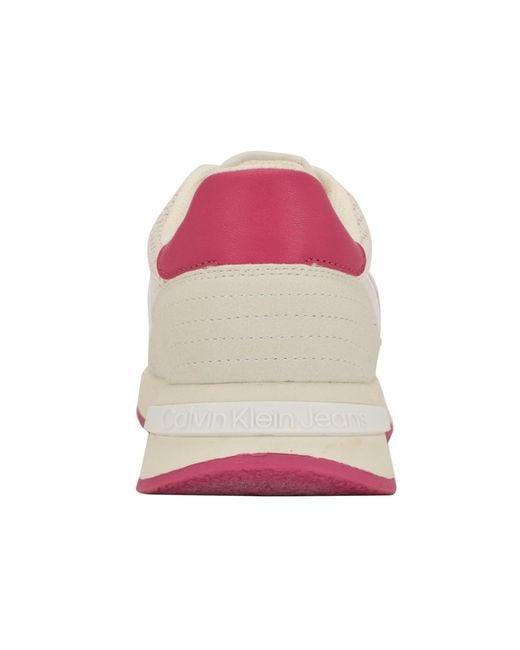 Calvin Klein White Palimer Mesh Retro Lace-up Sneakers