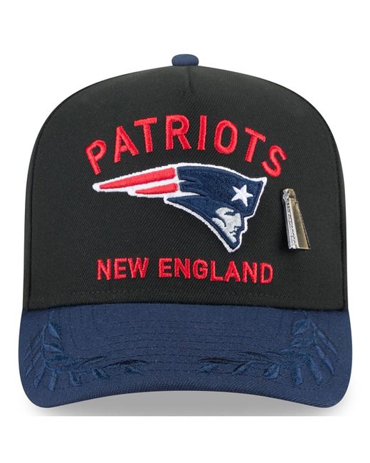KTZ Blue Black/navy New England Patriots 2025 Nfl Draft On Stage A-frame 59fifty Fitted Hat for men