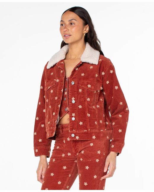 Roxy Red Long Sleeve Big Smoke Jacket