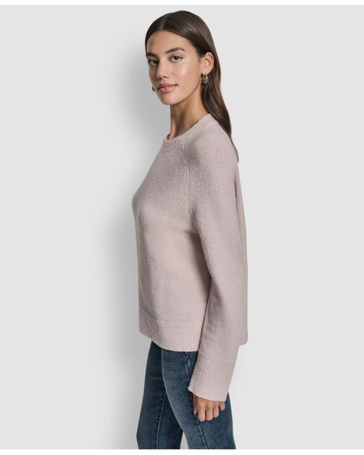 DKNY Natural Crewneck Long-sleeve Sweater