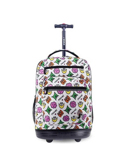 J World White Sundance Laptop 20" Rolling Backpack