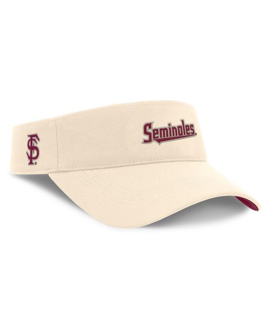 Nike Natural Florida State Seminoles Primetime Ace Adjustable Visor Hat for men