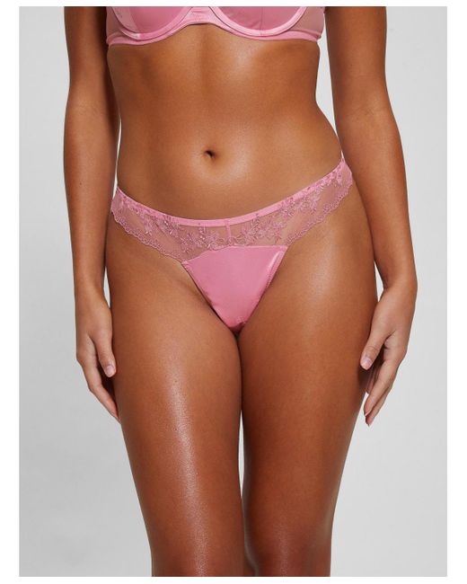 Guess Pink Corynn Brazilian Panty