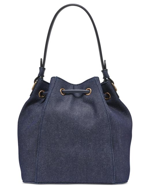 Karl Lagerfeld Blue Adele Bucket Bag