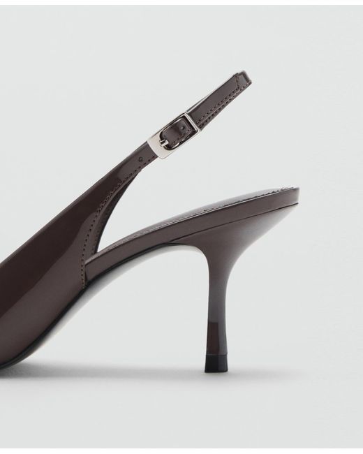 Mango White Patent Leather Effect Pointed Shoes