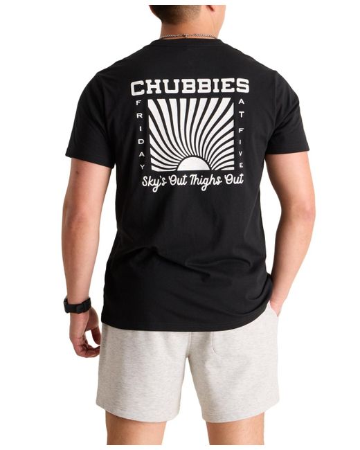 Chubbies Black Five Thighs Print T-shirt for men