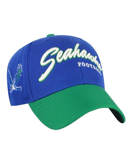 '47 Blue Seattle Seahawks Throwback Mvp Adjustable Hat for men