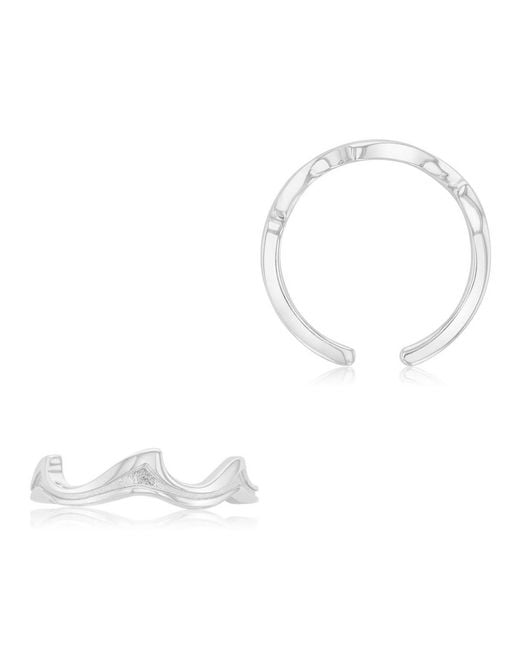 Roxy White Waterproof Yellow Waves Toe Ring