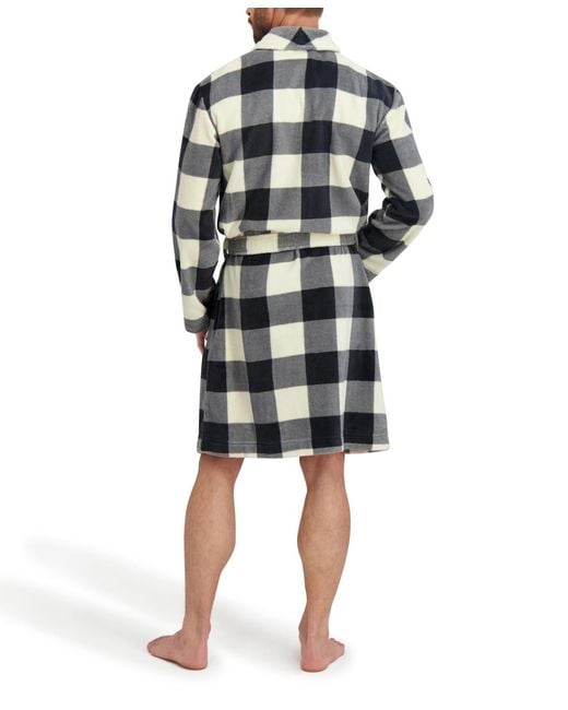 Hanes Black Adjustable Plush Robe for men