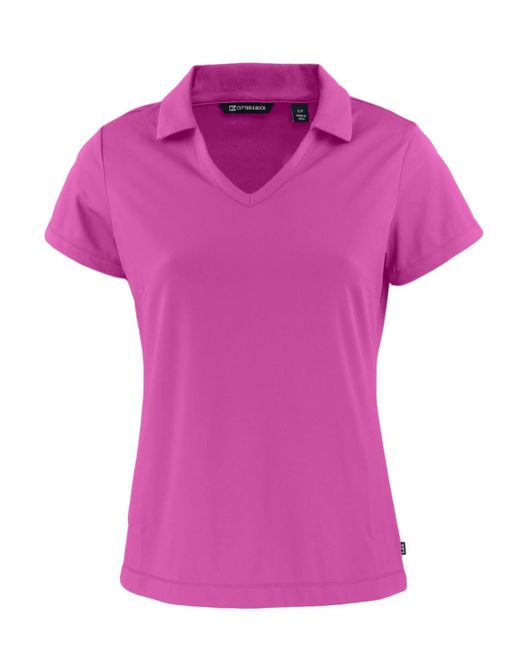 Cutter & Buck Pink Plus Size Daybreak Eco Recycled V-neck Polo Shirt
