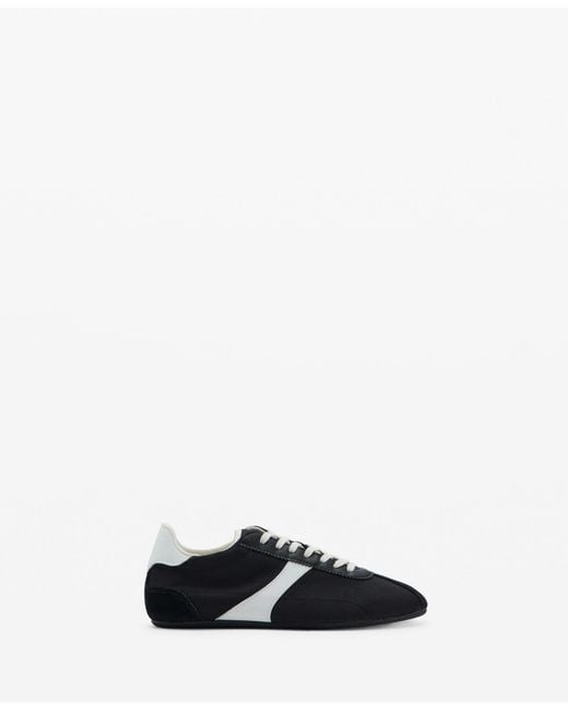 Mango Black Laces Combined Sneakers