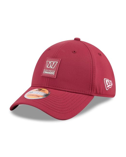 KTZ Red Washington Commanders 2025 Sideline 39thirty Flex Hat for men