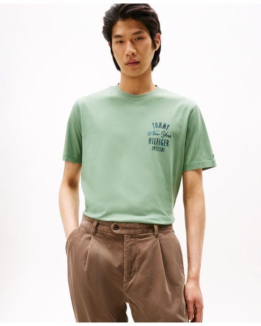 Tommy Hilfiger Green New York Graphic T-shirt for men