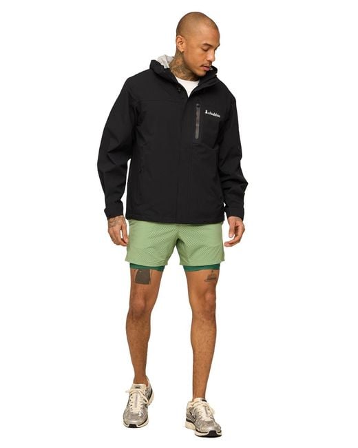 Chubbies Black Shadowstorm Rain Jacket for men