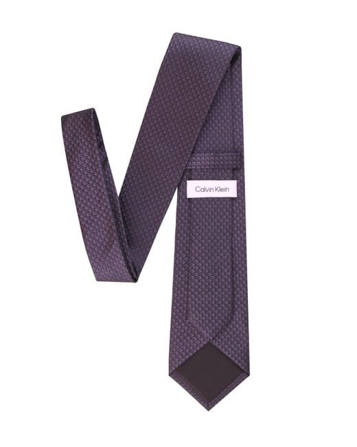 Calvin Klein Purple Logan Geometric Tie for men