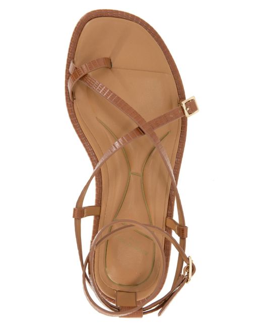 Kenneth Cole Brown Paros Square Toe Flat Sandals
