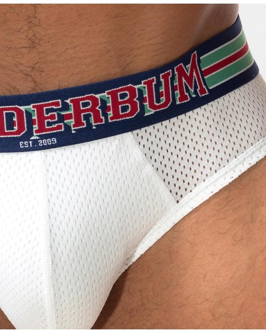 Rounderbum Blue Varsity Package Brief for men