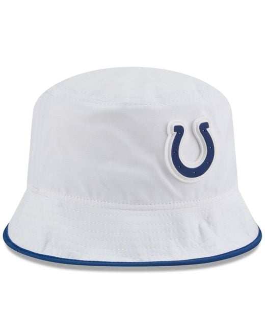KTZ White Indianapolis Colts 2025 Nfl Training Camp Stretch Bucket Hat for men