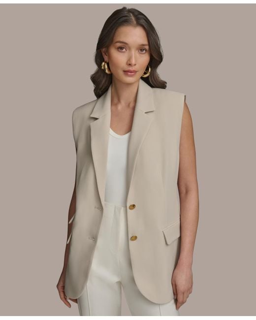 Donna Karan Natural Two-button Vest