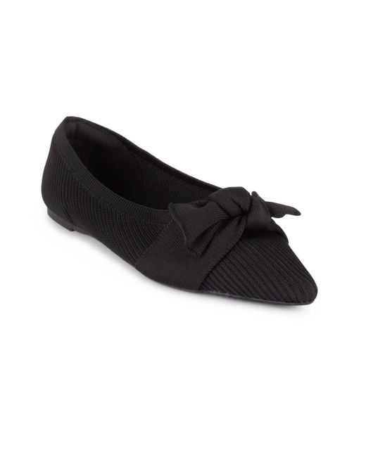 Tahari Black Montserrat Knit Slip-on Flats