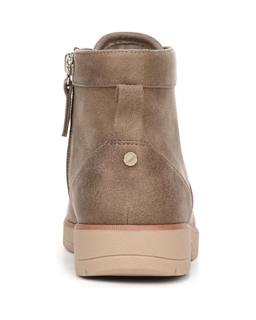 Dr. Scholls Brown Northstar Round Toe Lace Up Short Boots