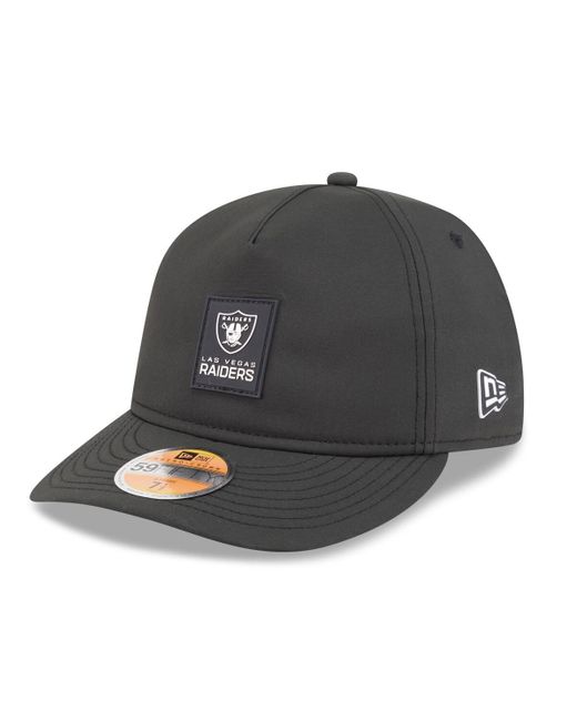 KTZ Gray Las Vegas Raiders 2025 Sideline Retro Crown 59fifty Fitted Hat for men