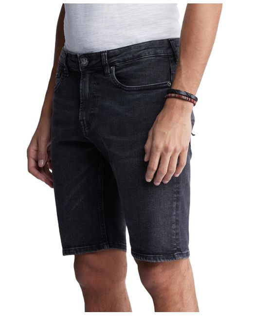 Buffalo David Bitton Blue Parker Slim Fit 10.5" Denim Shorts for men