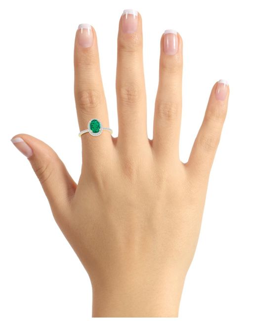 Macy's Green Lab-created Emerald (1 Ct. T.w.