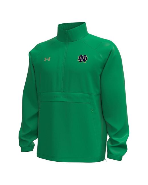 Under Armour Green Notre Dame Fighting Irish Unstoppable Woven Anorak Storm Tech Half-zip Jacket for men