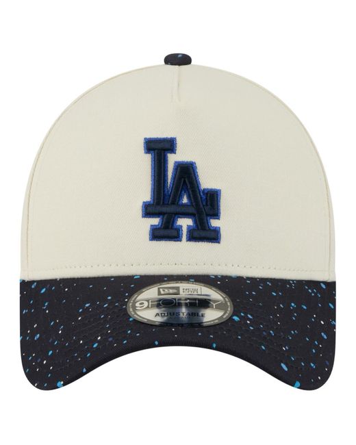 KTZ Blue Los Angeles Dodgers Speckle A-frame 9forty Adjustable Hat for men