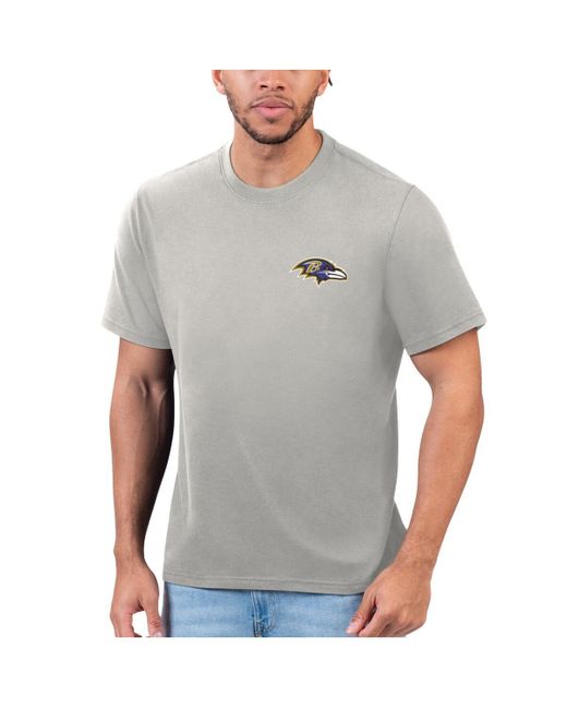 Margaritaville Gray Baltimore Ravens T-shirt for men