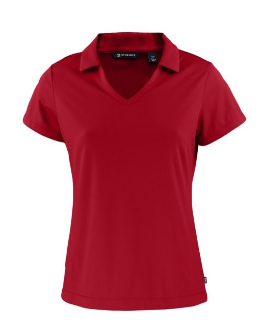 Cutter & Buck Red Plus Size Daybreak Eco Recycled V-neck Polo Shirt