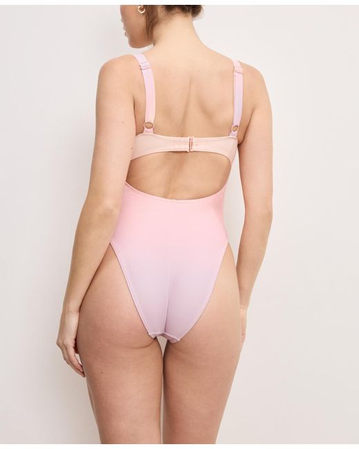 GOOD AMERICAN Pink Sunset Show-off Underwire One-piece Swimsuit
