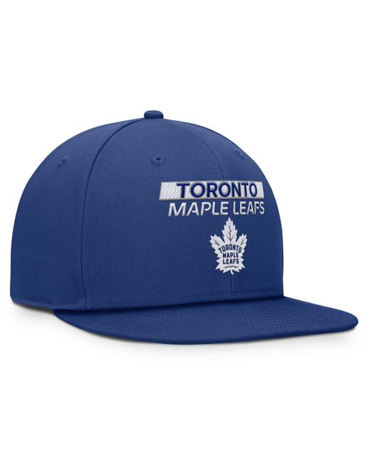 Fanatics Blue Toronto Maple Leaf's Authentic Pro Prime Snapback Hat for men