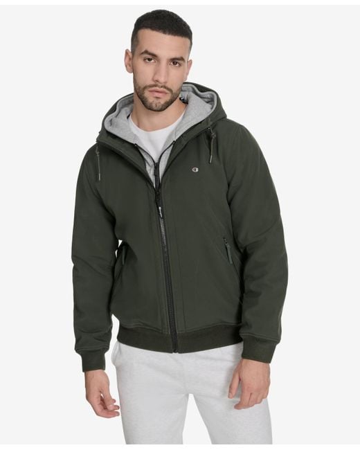 Champion Green Softshell Bomber Jacket for men