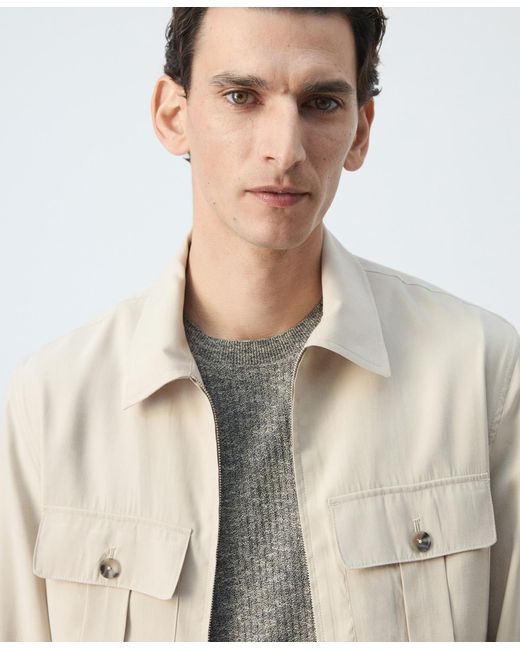 Mango Natural Pockets Regular-fit Modal Jacket for men