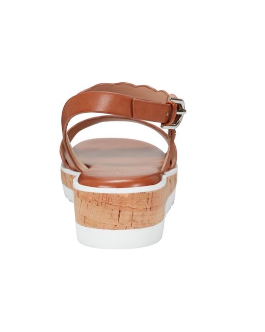 Marc Fisher Brown Gabrey Asymmetrical Strap Platform Sandals